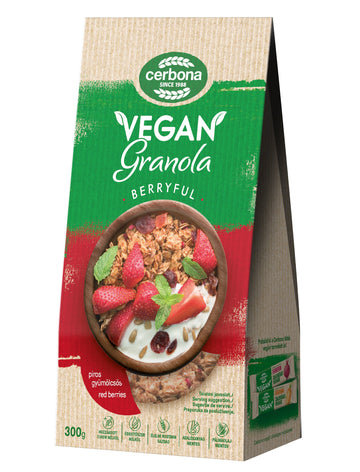 Cerbona vegánska granola musli s červeným ovocím 300 g - 89218