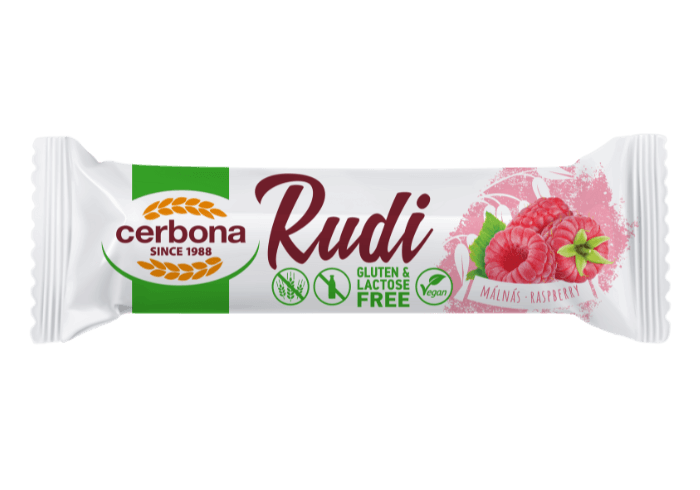 Cerbona rudi s malinovou náplňou a kakaovou polevou, bez lepku a laktózy 30 g - 95788