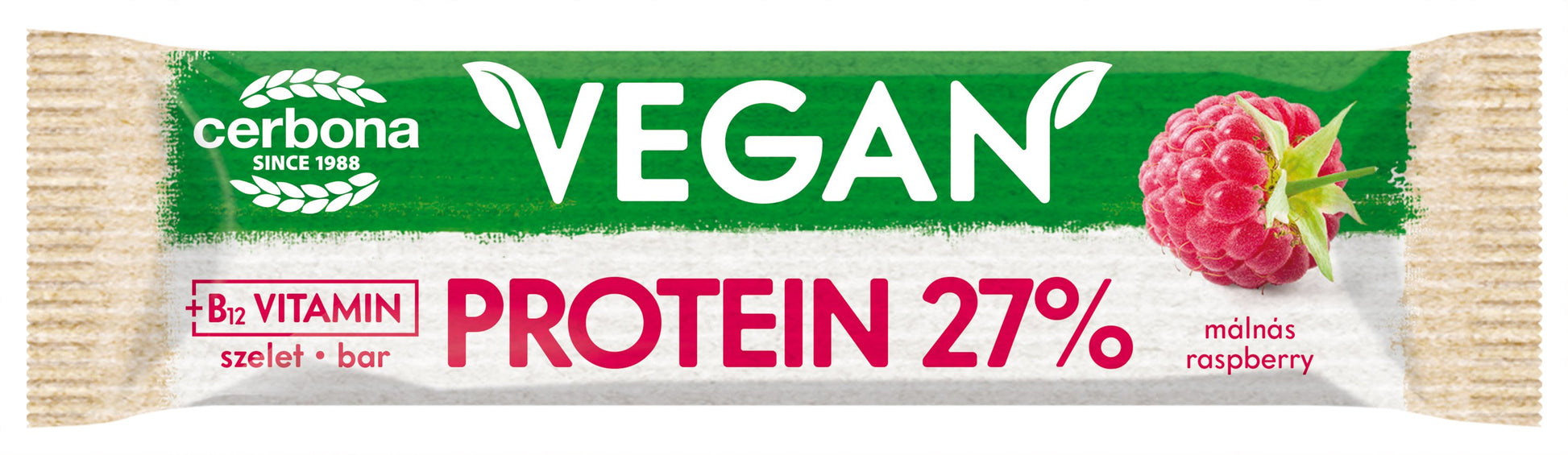 Cerbona vegánska tyčinka s malinovým proteínom 40 g - 89220