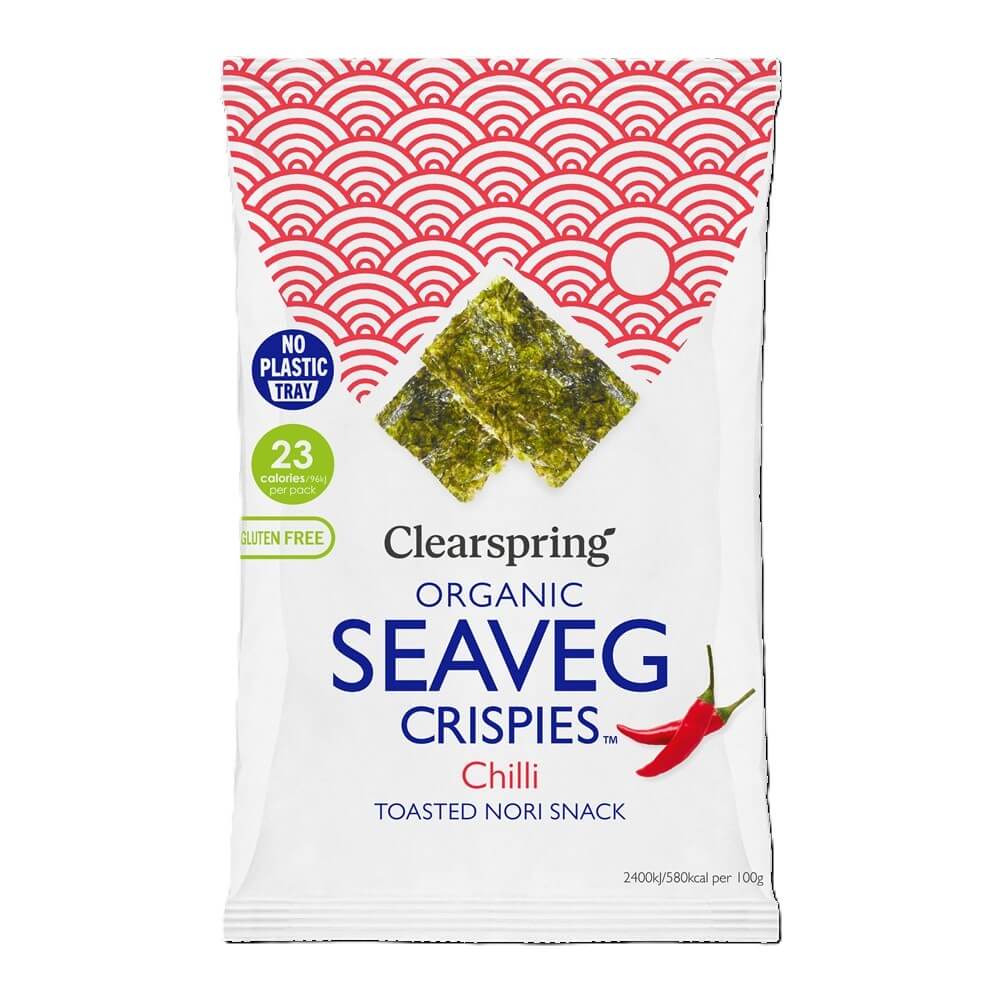 Clearspring organické chrumkavé morské riasy chilli 4 g - 95953