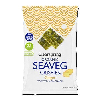 Clearspring organické chrumkavé morské riasy so zázvorom 4 g - 95954