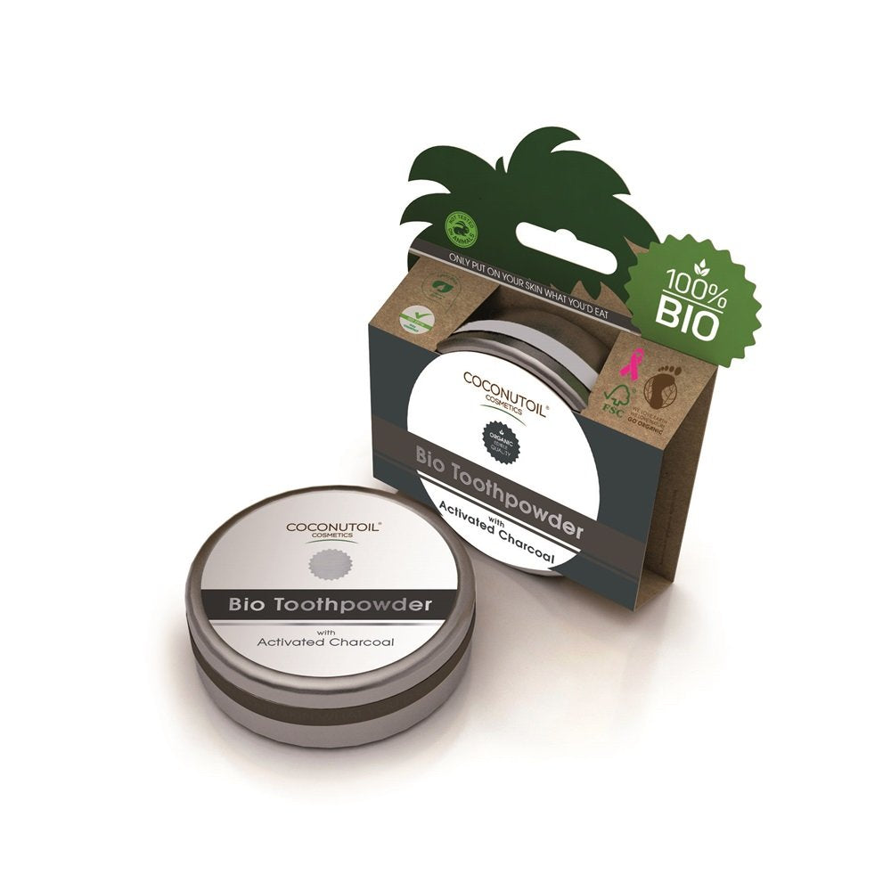 Coconutoil kozmetika bio zubný prášok s aktívnym uhlím 50 ml - 57901