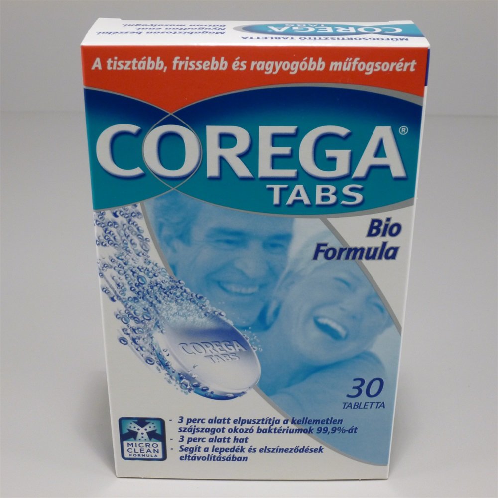 Corega tabs tablety na čistenie zubných náhrad 30 kusov - 11481