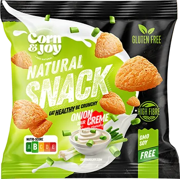 Kukuričný snack Joy s cibuľou a kyslou smotanou bez lepku 40 g - 96281