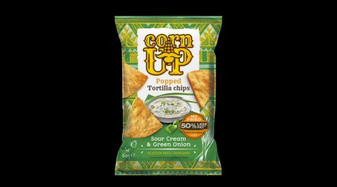 Corn Up  Kukuričné lupienky s cibuľou a kyslou smotanou 60 g - 91977