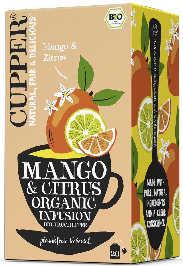 Čaj Cupper BIO mango a citrusy 36 g - 94797