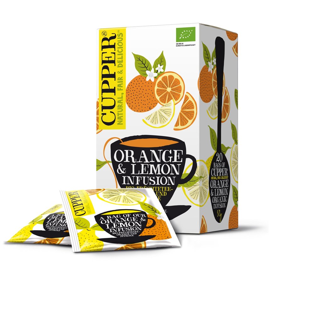 Cupper organický čaj citrón,  pomaranč - 58258