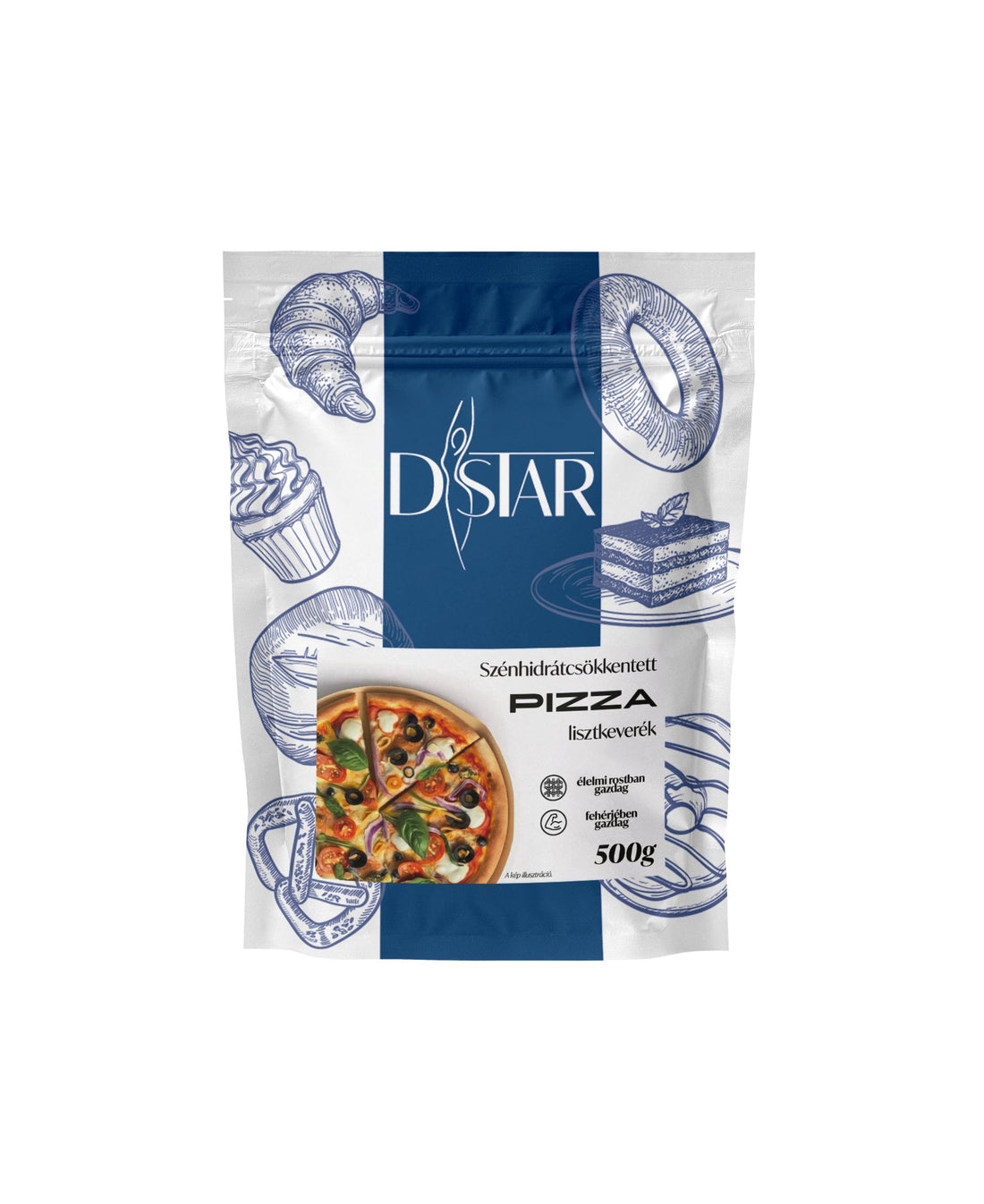 D-Star zmes múky na pizzu so zníženým obsahom sacharidov 500 g - 95617