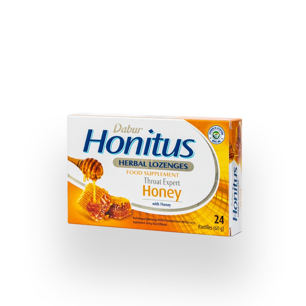 Dabur honitus honey bylinné tablety na cmúľanie s medovou príchuťou 24 kusov - 96603