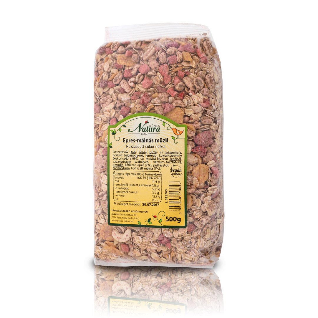 Dénes Natura müsli jahoda malina 500 g - 50995