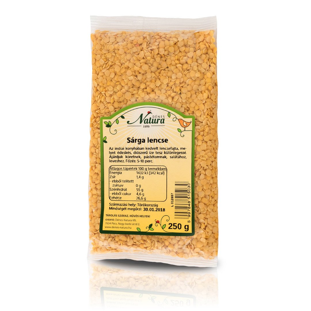 Dénes Natura žltá šošovica 250 g - 17604