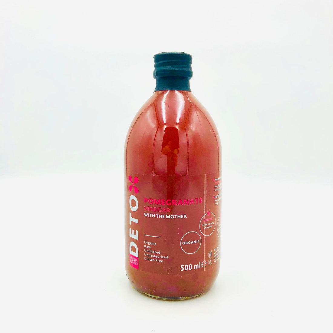Deto organický nefiltrovaný ocot z granátového jablka s "materský octom"  500 ml - 90190