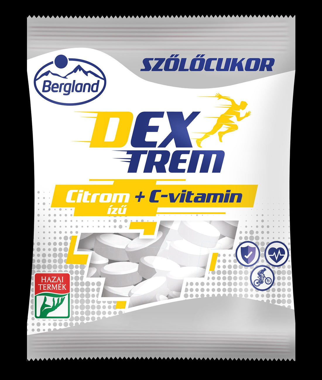 Dextreme hroznový cukor - vitamín C s citrónovou príchuťou 70 g - 84324
