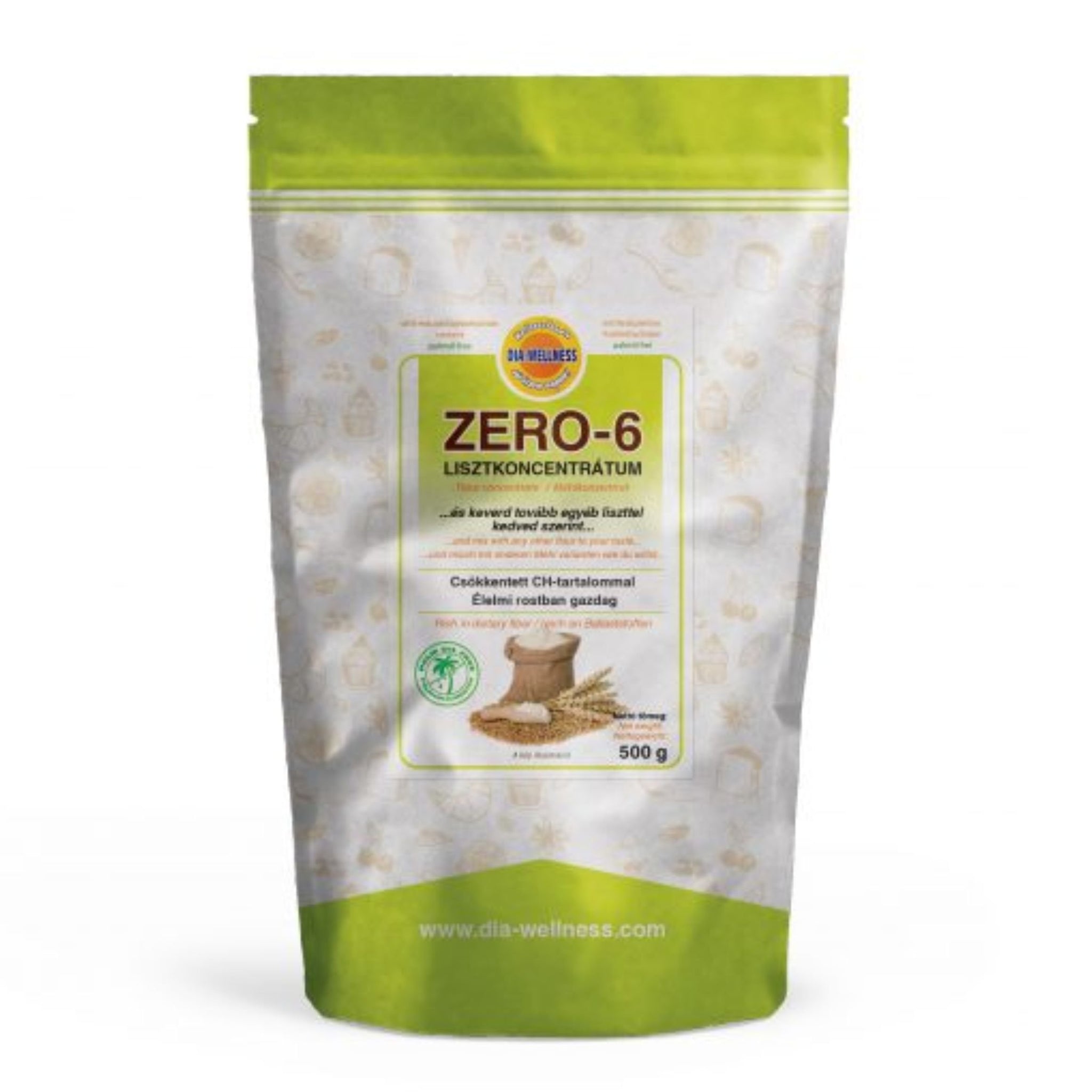 Dia-Wellness zero-6 zmes múky koncentrát so zníženým obsahom sacharidov pod 7% 500 g - 32476