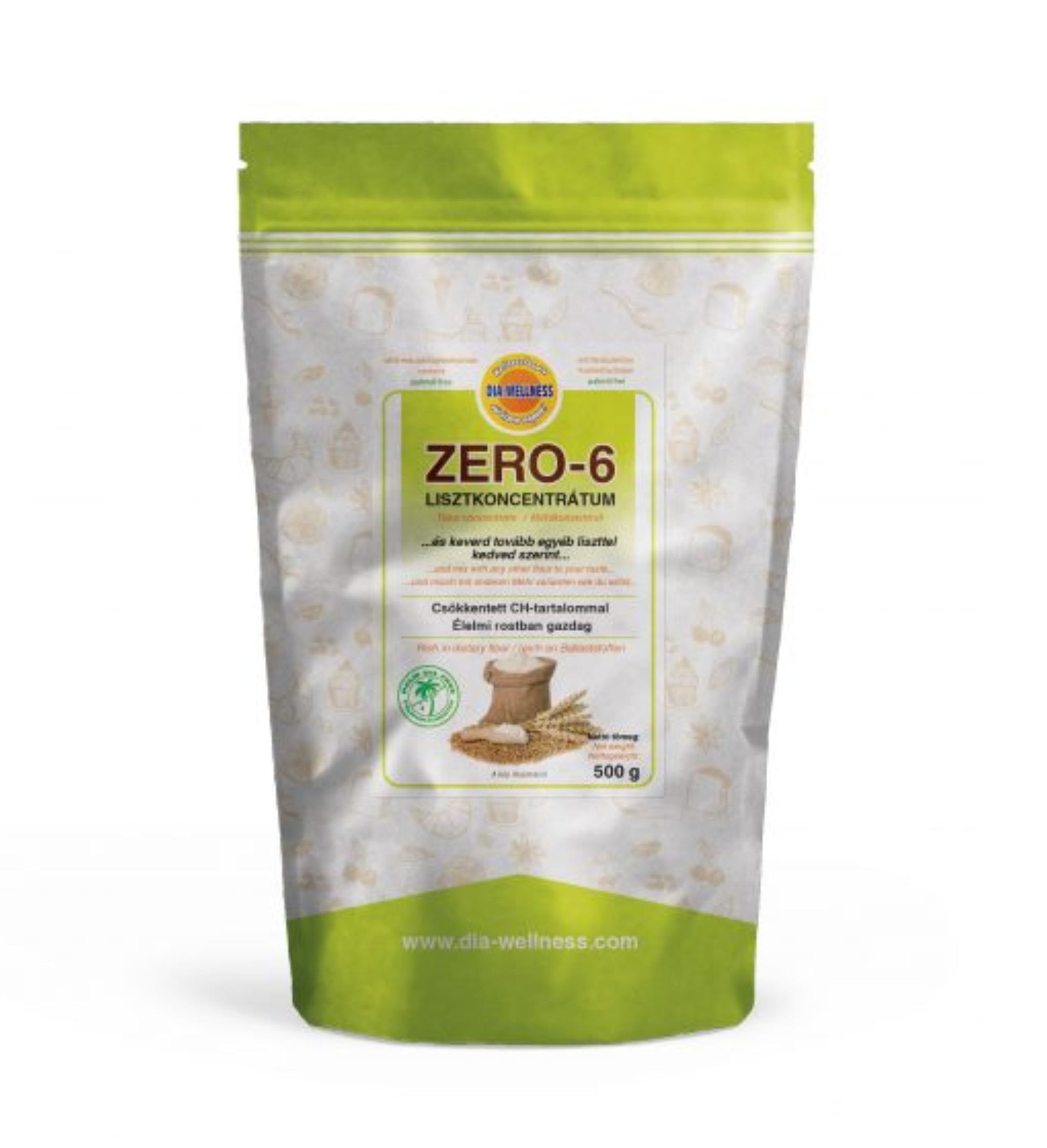 Dia-Wellness zero-6 zmes múky koncentrát so zníženým obsahom sacharidov pod 7% 500 g - 32476