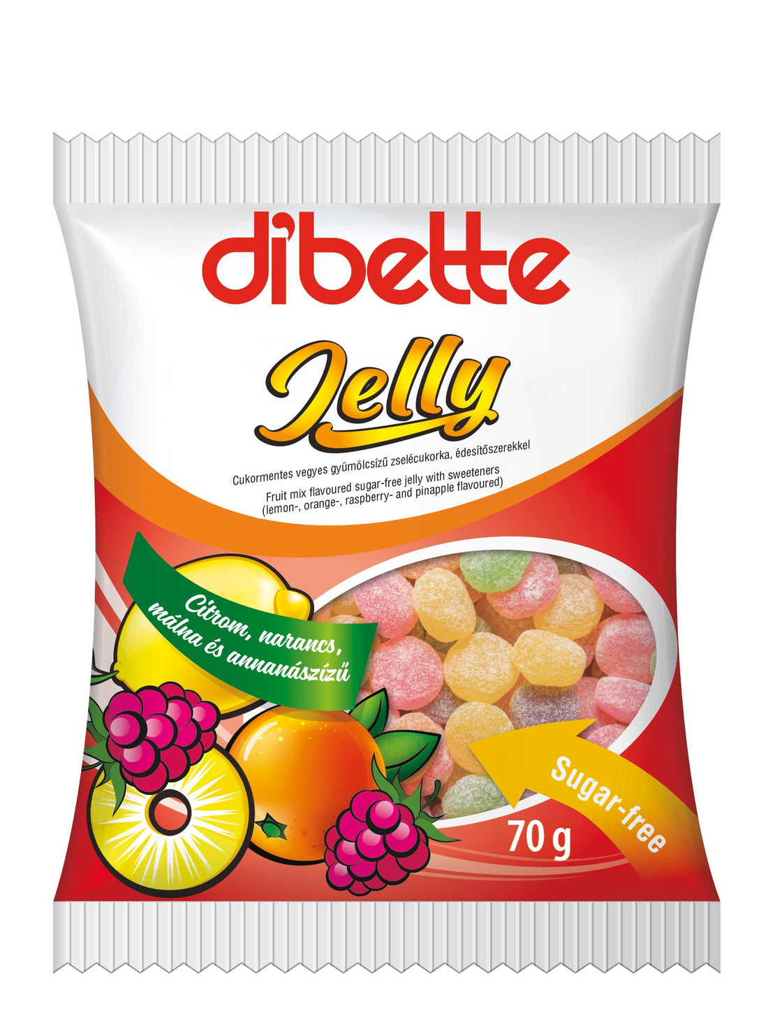 Dibette želé mixované ovocné želé cukríky 70g - 83615