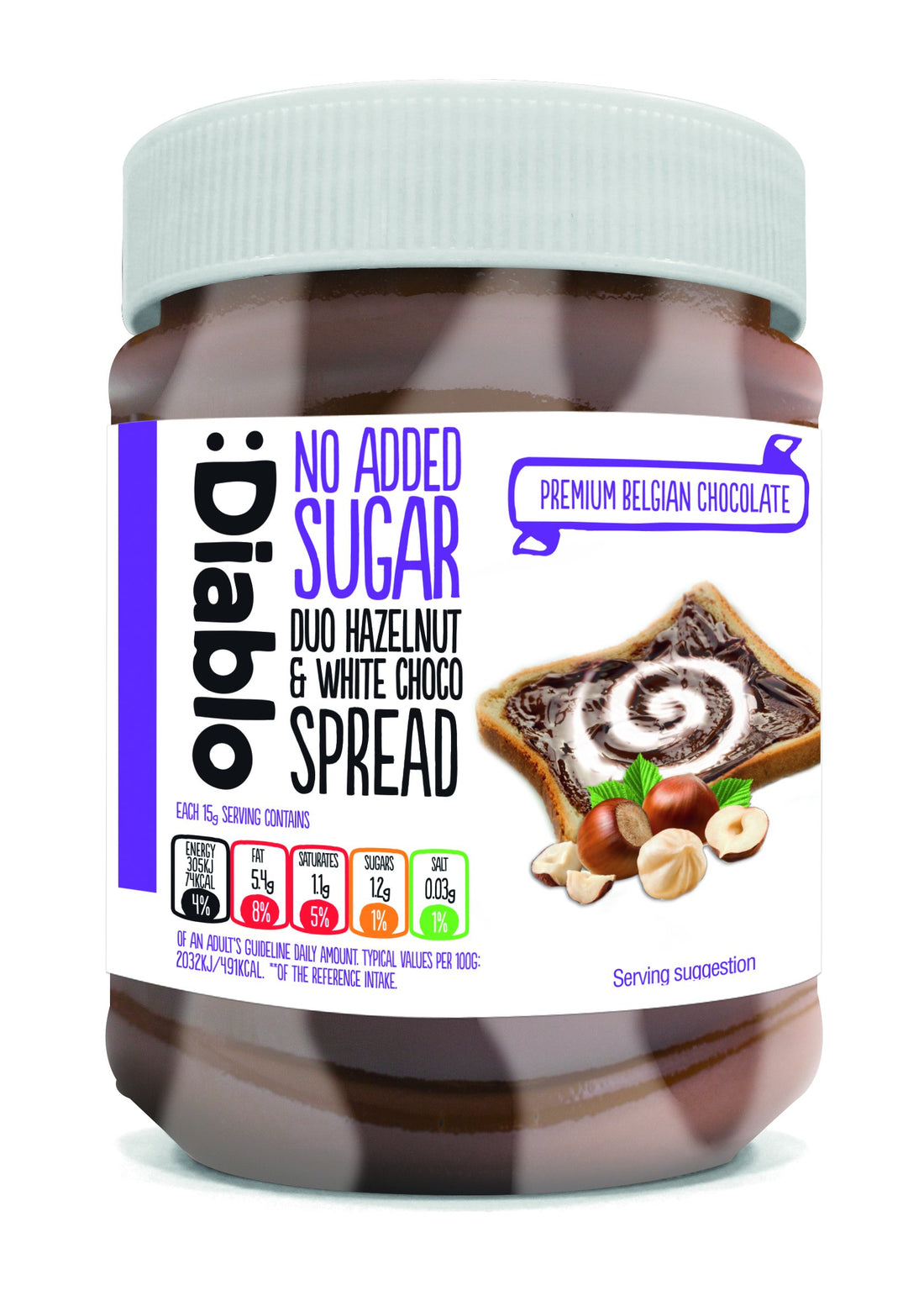 Diablo krém z lieskových orieškov a bielej čokolády 350 g - 81151