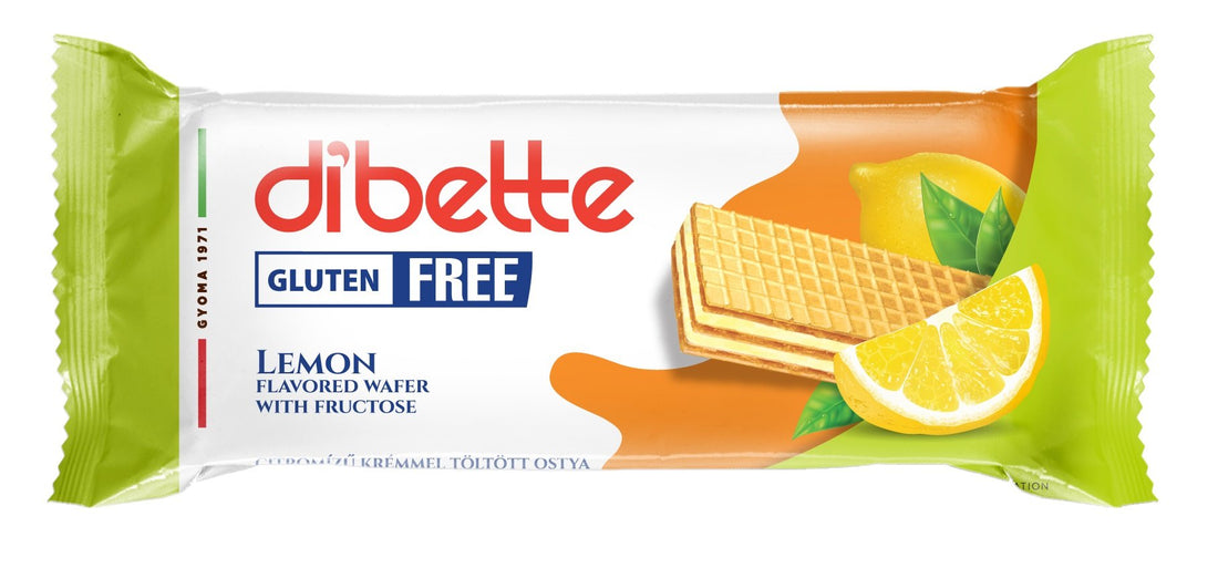 Dibette Neplnená vafle s citrónovou príchuťou a fruktózou bez lepku 50 g - 90921