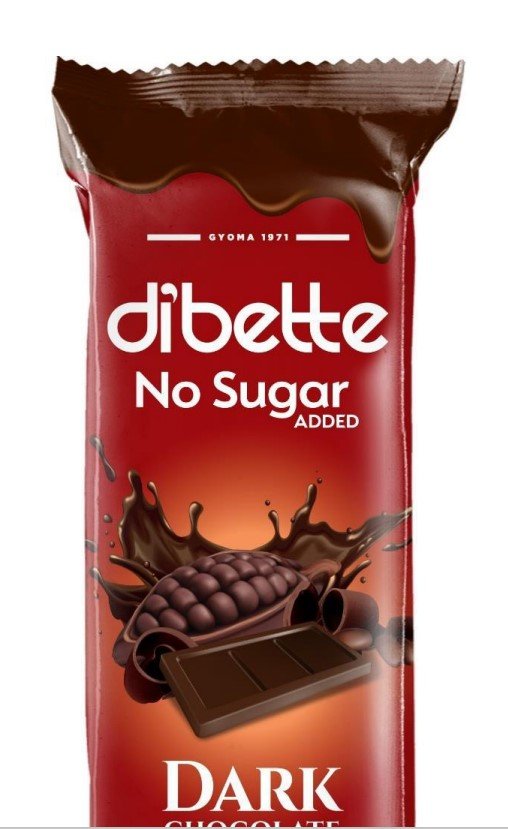Dibette horká čokoláda bez pridaného cukru 20 g - 92349