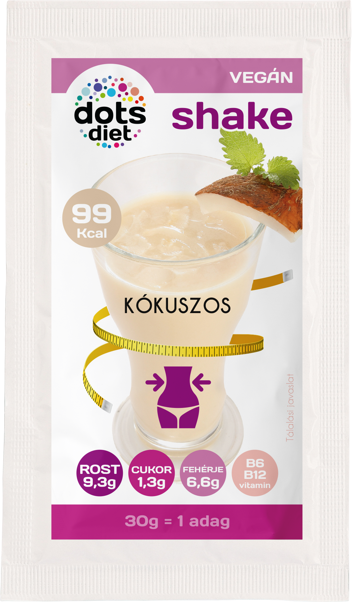Dotsdiet šejk v prášku s kokosovou príchuťou 30 g - 95298