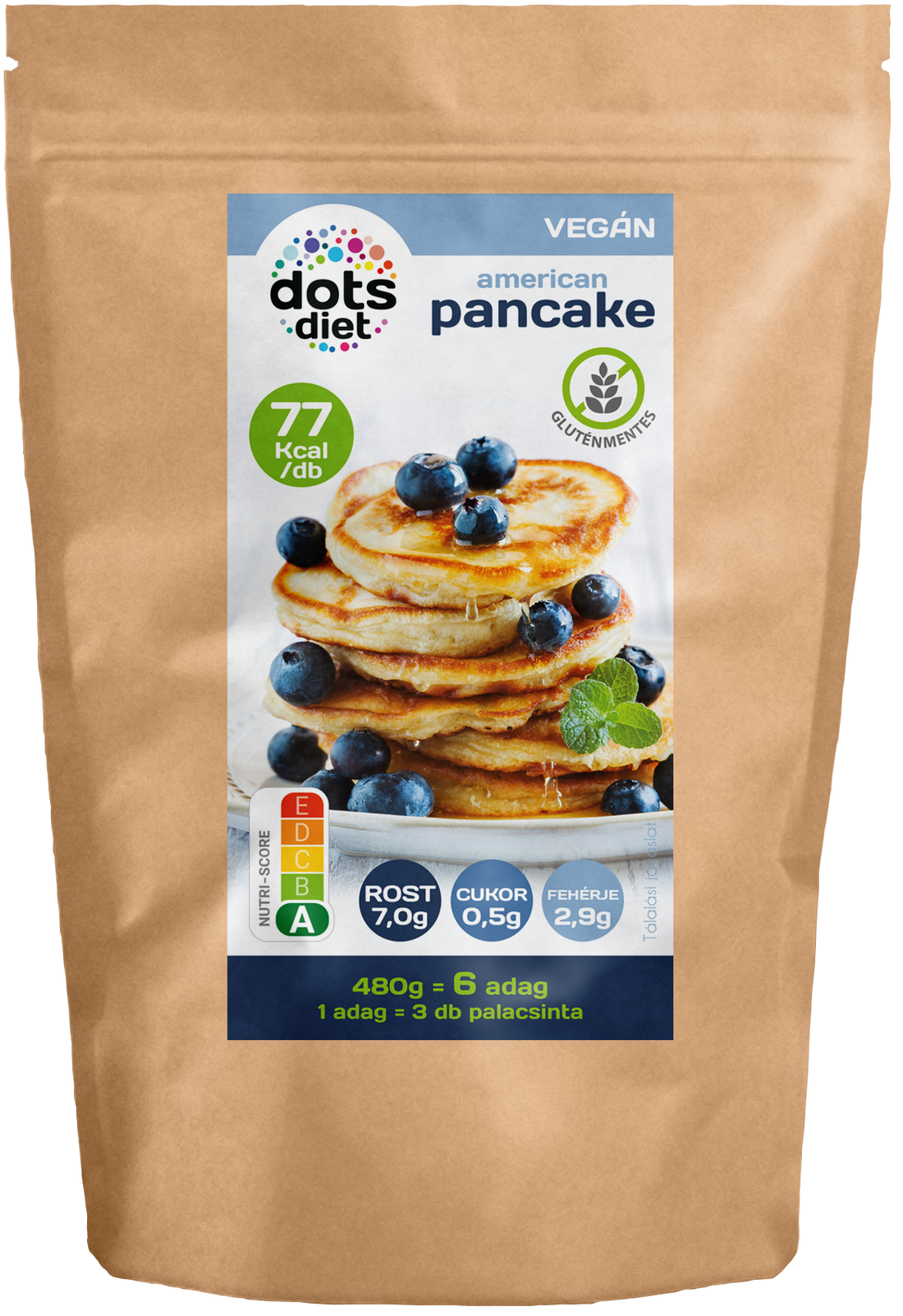 Dotsdiet Americké palacinky s jablkovým práškom a sladidlami 480 g - 95315