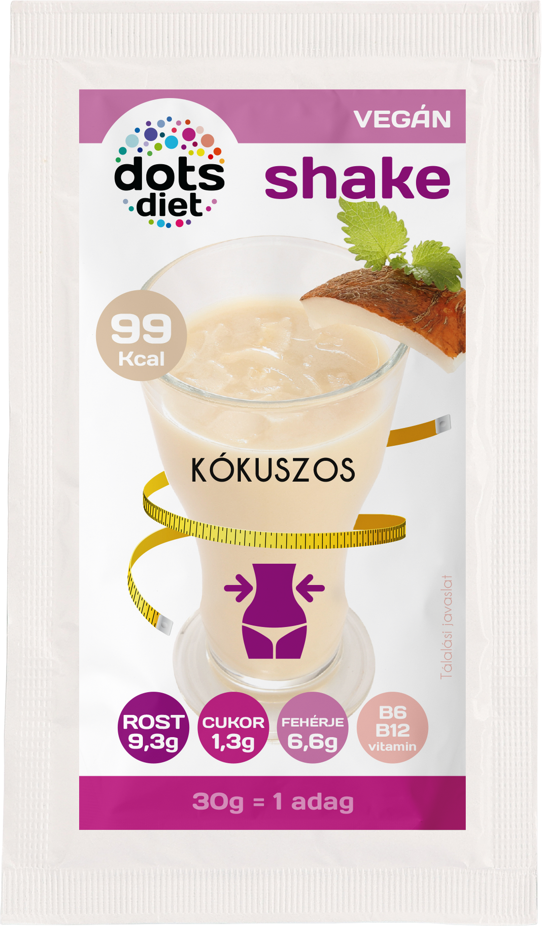 Dotsdiet šejk v prášku s kokosovou príchuťou 30 g - 95298