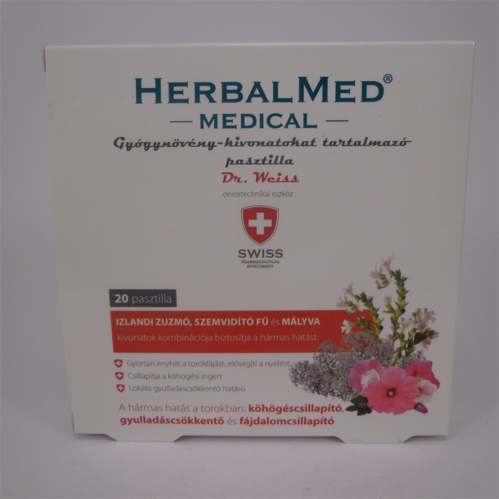 Dr.WEISS Herbalmed lekárske bylinné pastilky 20 kusov - 46976