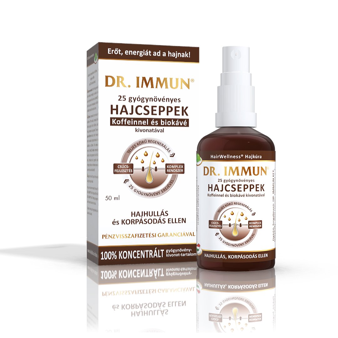Dr.Immun 25 bylinné kvapky na vlasy s kofeínom a extraktom z organickej kávy 50 ml - 85321