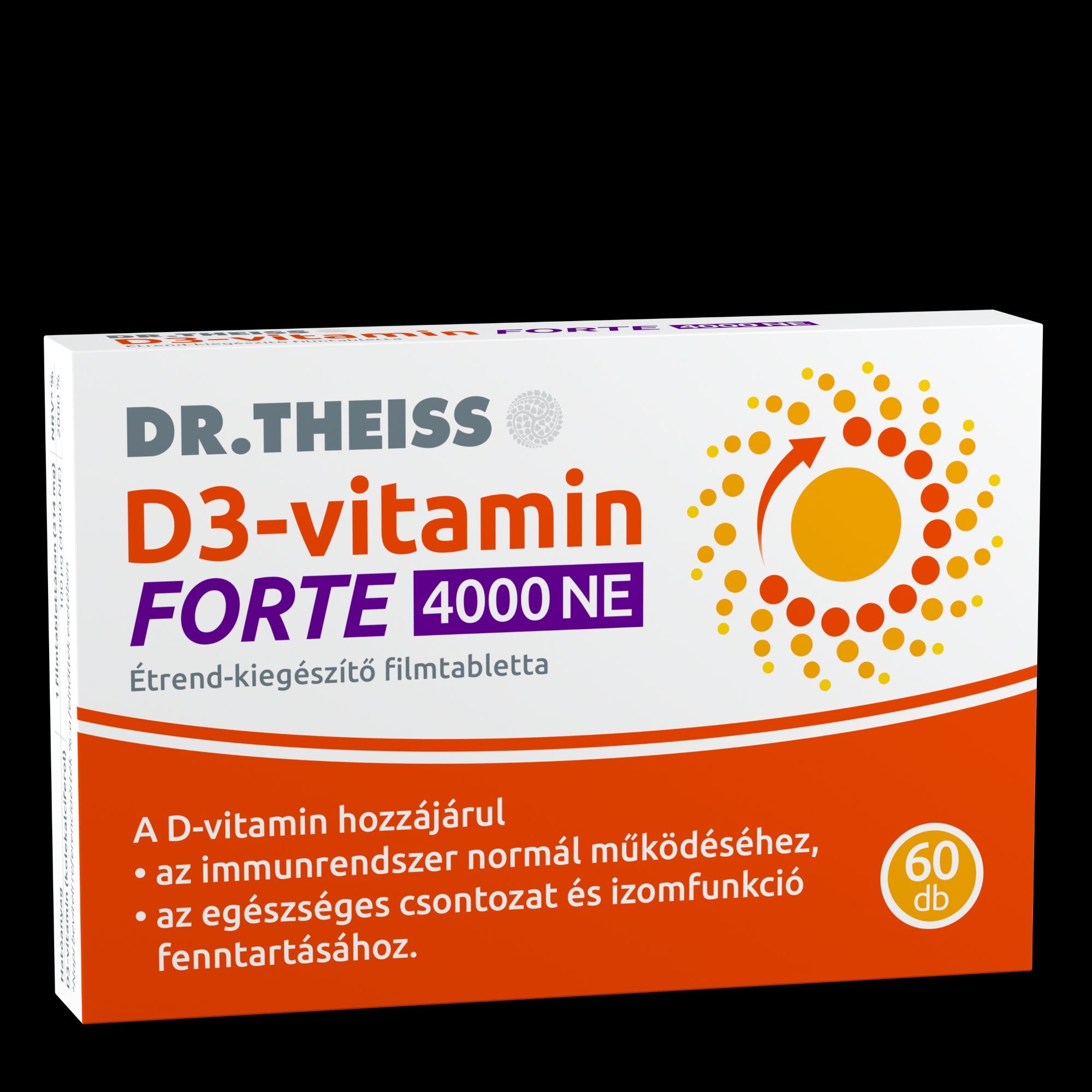 Dr.Theiss vitamín D3 forte doplnok stravy filmom obalené tablety 4000NE 60 ks - 89178
