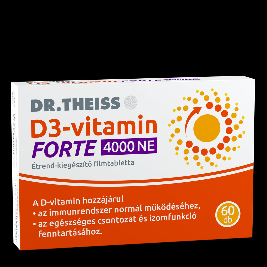 Dr.Theiss vitamín D3 forte doplnok stravy filmom obalené tablety 4000NE 60 ks - 89178