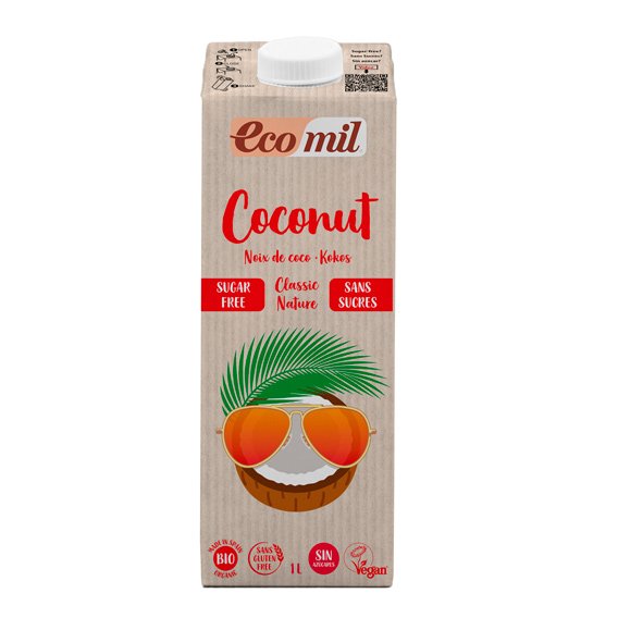 Ecomil bio kokosový nápoj bez pridaného sladidla classic 1000 ml - 86759