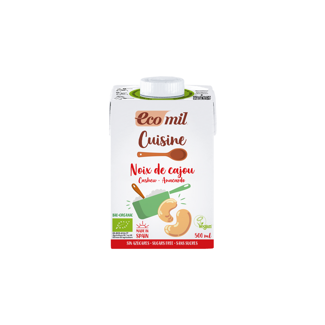 Ecomil organický základ na varenie z kešu orechov bez cukru 200 ml - 95287
