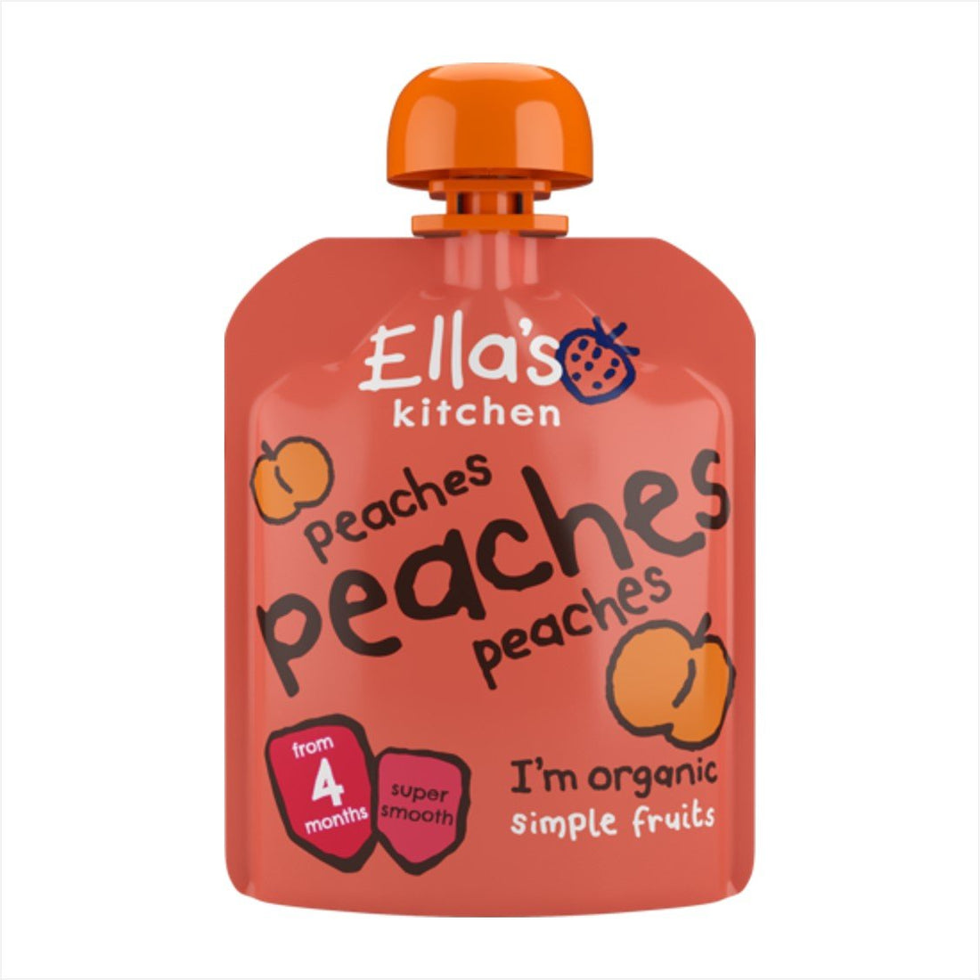 Ellas Kitchen organická broskyňová detská výživa 70 g - 53089