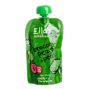 Ellas Kitchen organická detská výživa brokolica, hruška, hrášok 120 g - 53066
