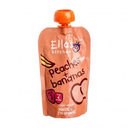 Ellas Kitchen organická broskyňová banánová detská výživa 120 g - 53070