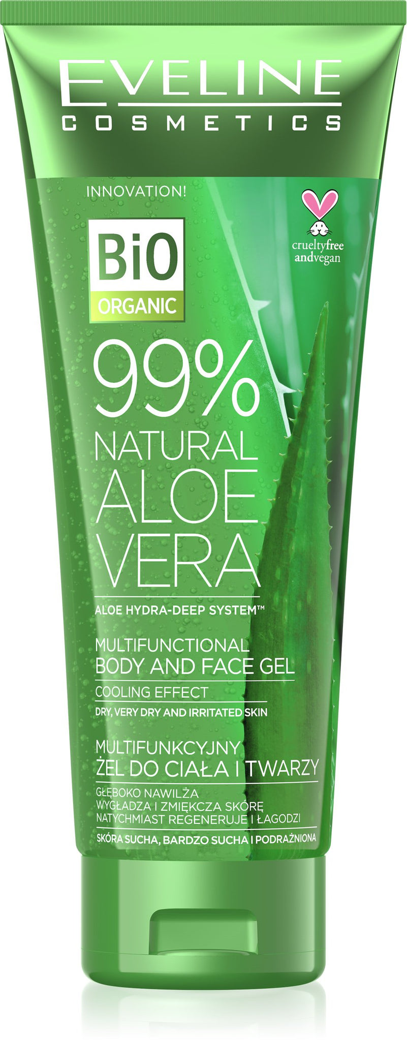 Eveline multifunkčný gél na telo a tvár s 99% prírodným aloe vera 250 ml - 84498