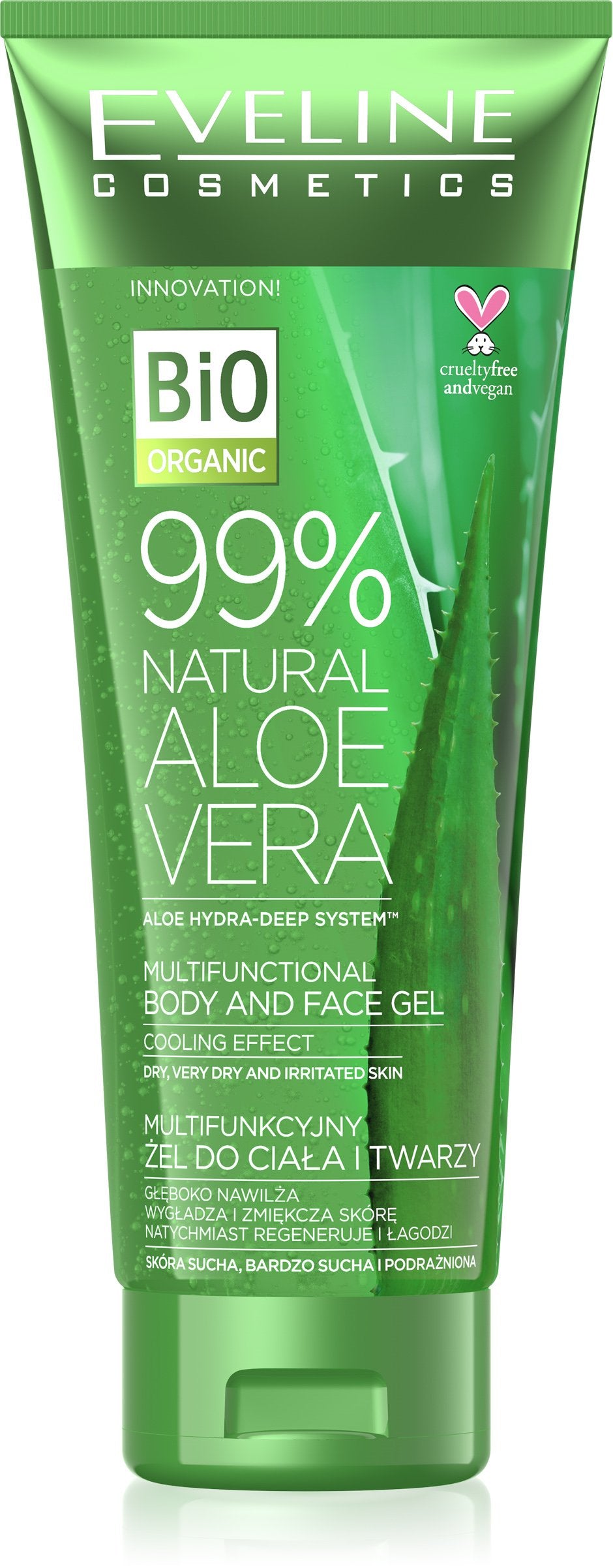 Eveline multifunkčný gél na telo a tvár s 99% prírodným aloe vera 250 ml - 84498