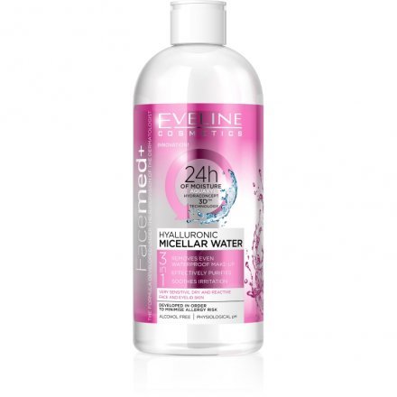 Eveline facemed hyalurónová micelárna voda na tvár 400 ml - 53100