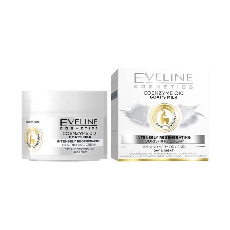 Eveline   koenzým Q10 kozie mlieko intenzívny regeneračný krém na tvár 50 ml - 93780