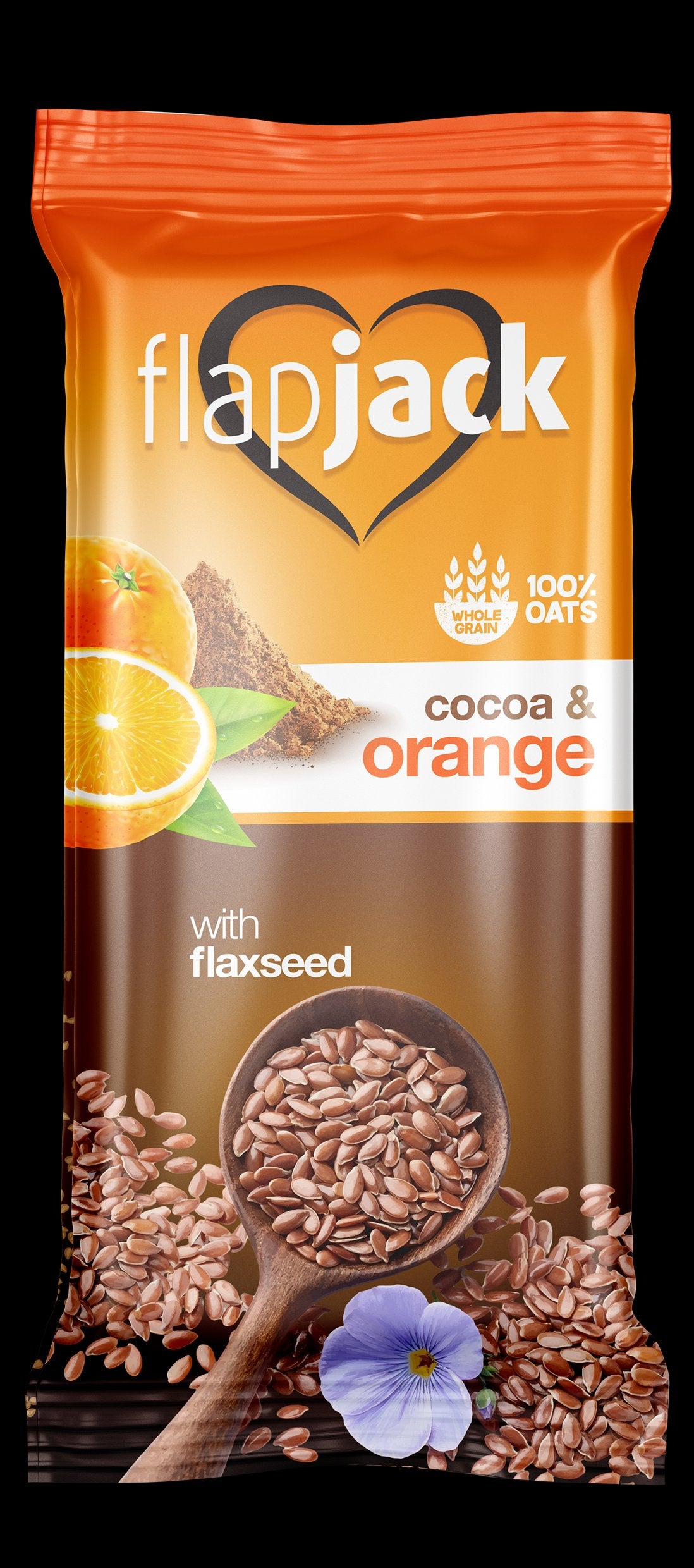 Flap Jack Ovsená tyčinka s pomarančovým kakaom a ľanovým semienkom 60 g - 91420