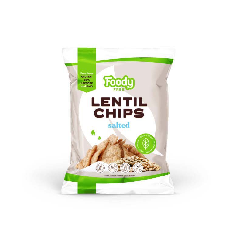 Foody Free bezlepkové šošovicové lupienky so soľou 50 g - 86269