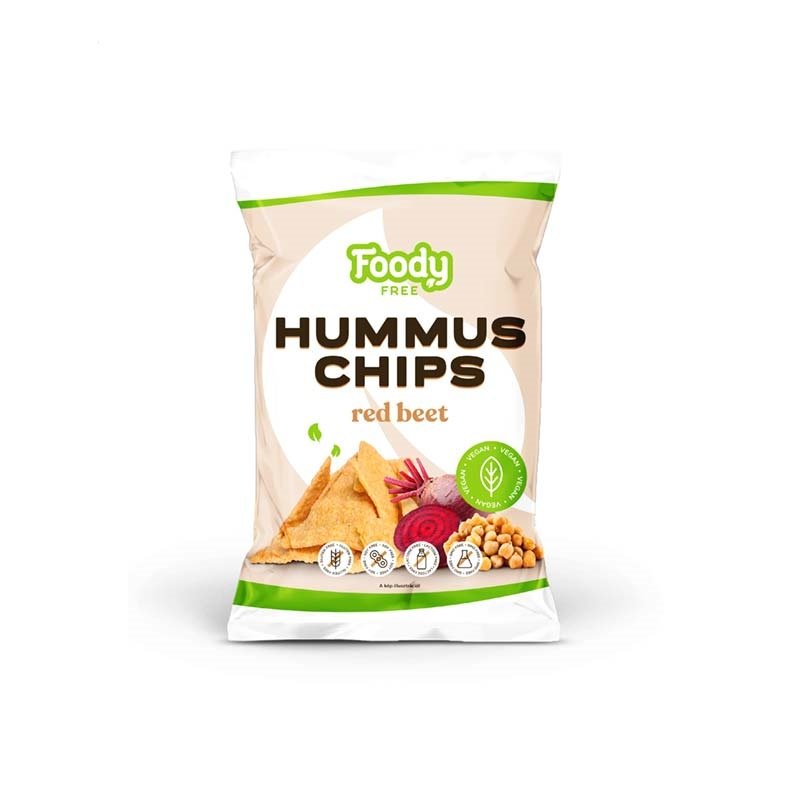 Foody Free bezlepkové čipsy s humusom a červenou repou 50 g - 82257