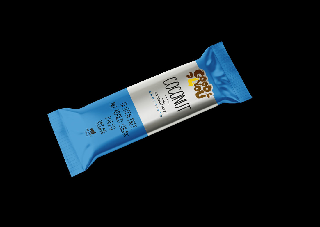Health Market good4you kokosová tyčinka máčaná v kokosovej mliečnej čokoláde so sladidlami 25 g - 59074