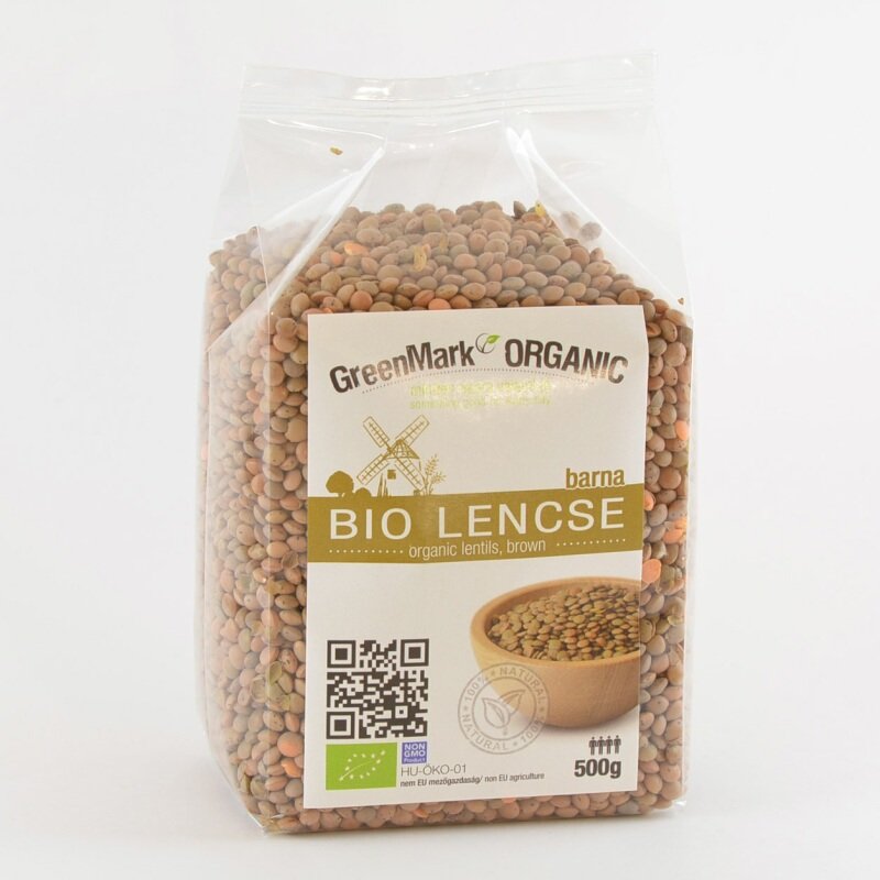 Greenmark bio šošovica hnedá 500 g - 26823