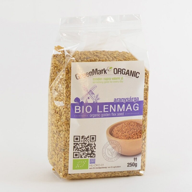 Greenmark organické ľanové semienko zlatožlté 250 g - 26789