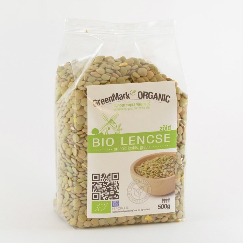 Greenmark bio šošovica zelená 500 g - 26792