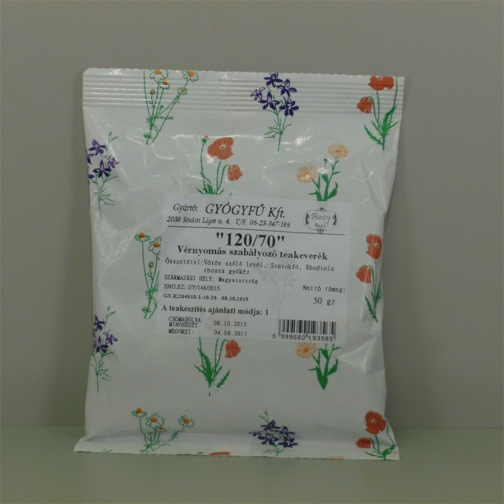 Gyógyfű čajová zmes 120/70 znižujúca krvný tlak 50 g - 46618
