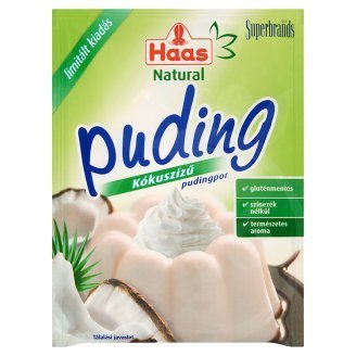 Haas prírodný puding v prášku s kokosovou príchuťou 40 g - 51473