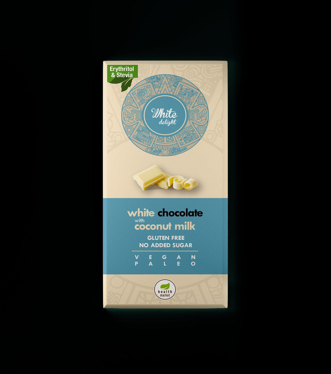 Health Market white delight kokosová mliečna biela čokoláda so sladidlami 80 g - 57184
