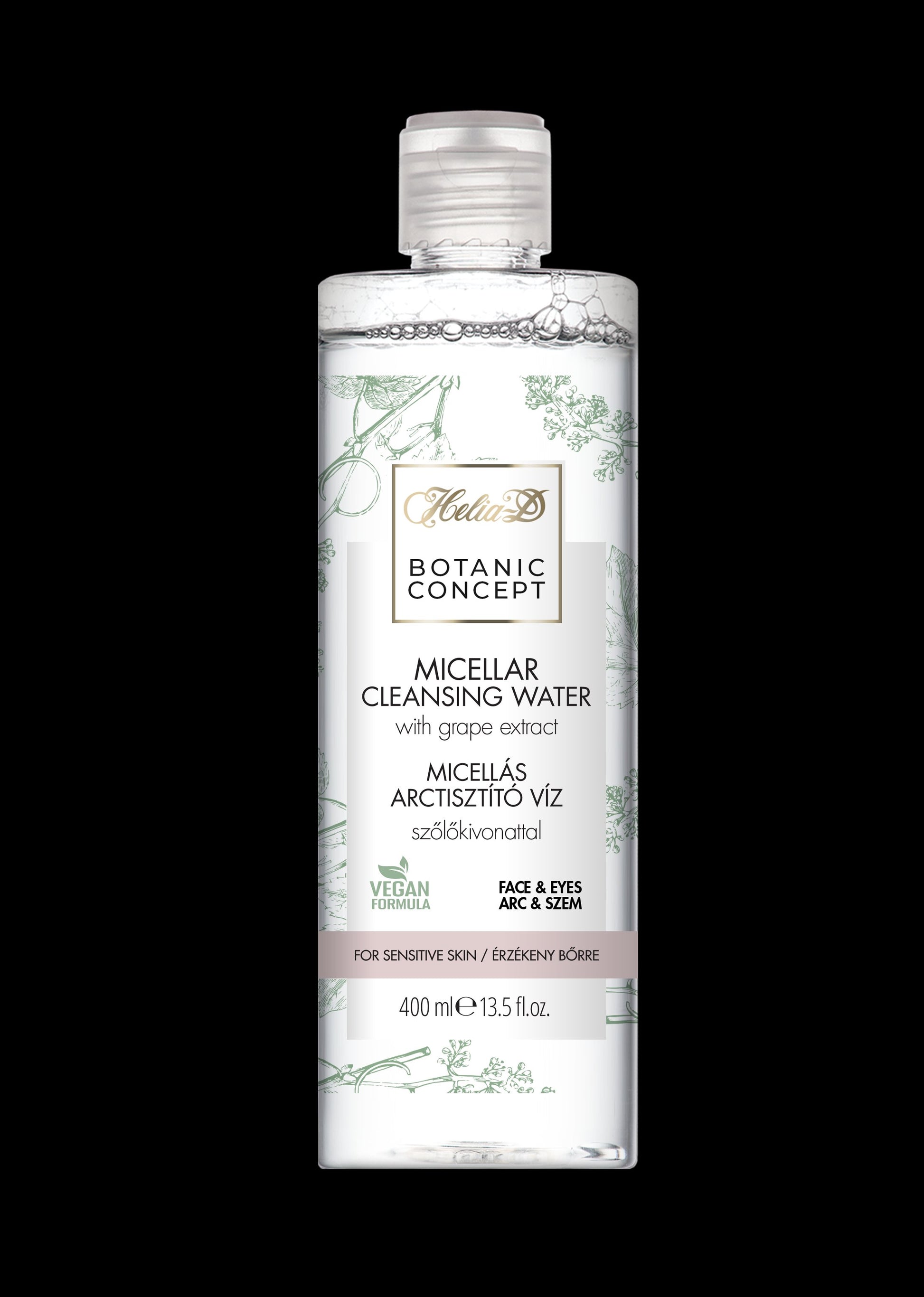 Helia-D botanic concept micelárny čistiaci prípravok na tvár s výťažkom z hrozna 400 ml - 88464